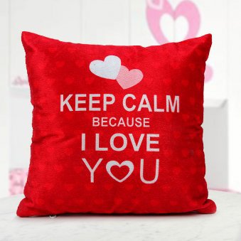 Keep Calm Love pillow.
