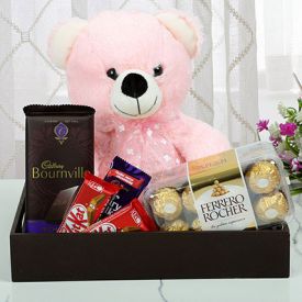  teddy bear with chocola...
