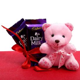 Cute Pink Teddy And Dair...