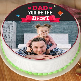 1 kg Best Dad photo cake 